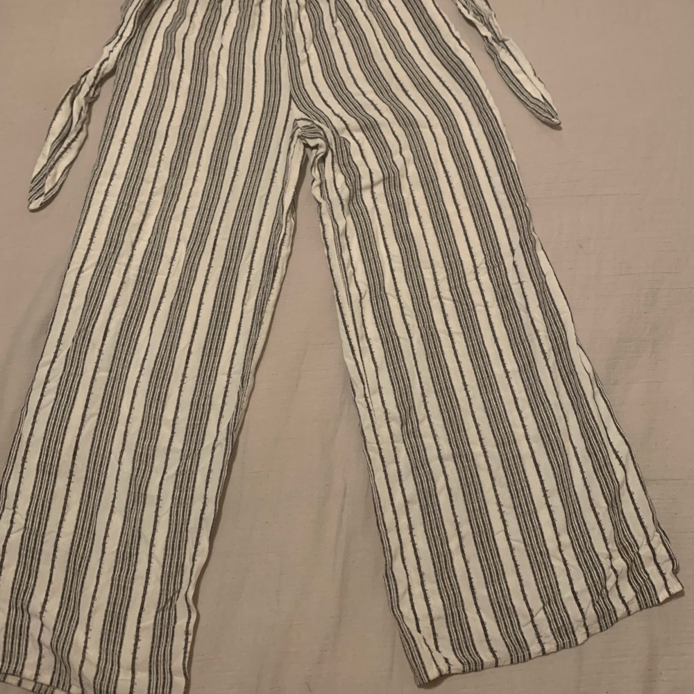Striped Wide-Leg Pants